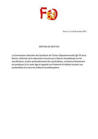 Communique de soutien ce guadeloupe